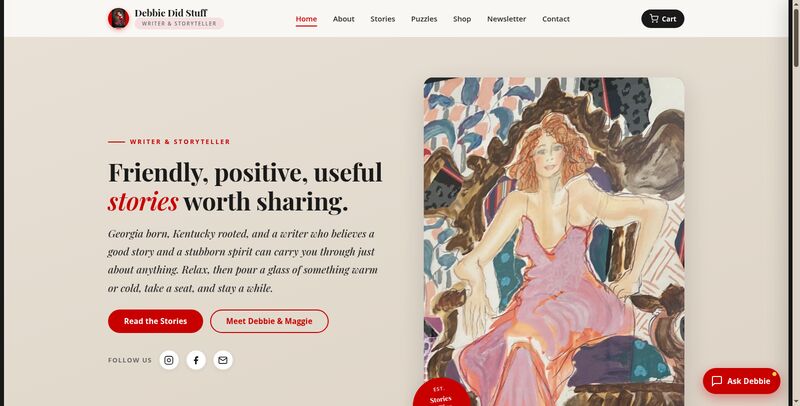 Debbie Did Stuff website — writer and storyteller