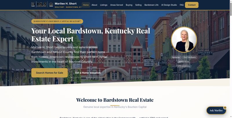Marilee Short real estate website — Bardstown KY